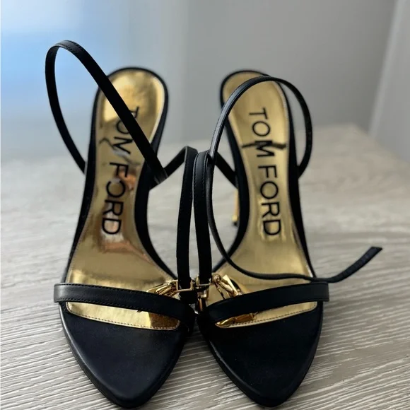 Tom Ford Padlock Pointy Toe Sandals Heels